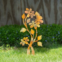 Daisy Flamed Garden Stake