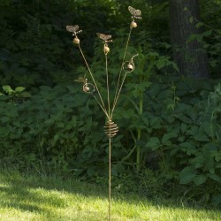 Butterflies and Bells Garden Stake
