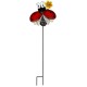 Ladybug  Garden Stake Decorative Ladybug Yard Stake, Metal Insect Yard Art Decor for Patio Porch Lawn Pathway