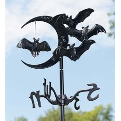 Recycled Aluminum Bat and Moon Weathervane