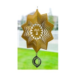 Sun Star Swirly Metal Wind Spinner