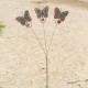 Triple Floral Butterfly Garden Stake