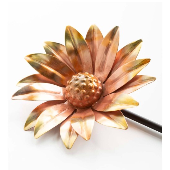 Bronze Flower Garden Stakes, Set of 3