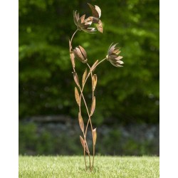 Hummingbird Floral Garden Stake