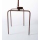 Handcrafted Round Metal and Glass Garden Sculpture
