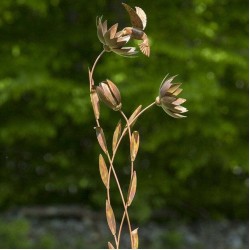 Hummingbird Floral Garden Stake