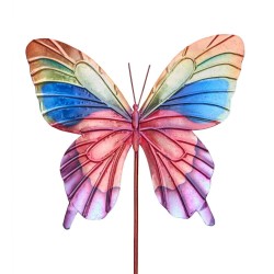 Colorful Handcrafted Metal Butterfly Garden Stake
