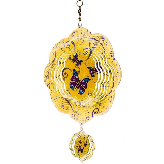 Butterfly Cloud Swirly Metal Wind Spinner