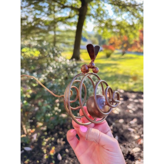 Bee Spiral Garden Stake with Bells