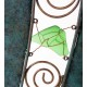 Handcrafted Wavy Metal and Glass Garden Sculpture