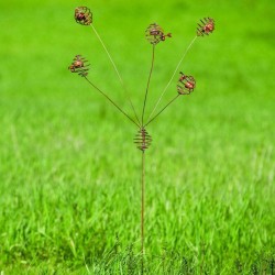 Bee Spiral Garden Stake with Bells