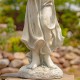 39" Hand-Painted Magnesium Angel Statue – Jazmin with Birdbath