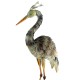 30 Inch Tall Set of 2 Iron Heron Garden Statues