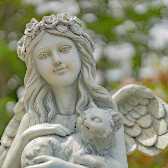 39" Hand-Painted Magnesium Angel Statue – Nicole