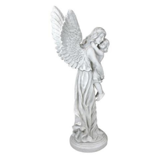 Heavens Guardian Angel Garden Memorial Statue Large 38 Inch Tall