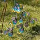 40" Vibrant Colorful Iron Peacock Statues with Acrylic Gems