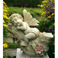 Large Angel Flowerpot, Resin Statue for Garden, Creative Modern Statue for Garden Ornaments, Villa Outdoor Decor Gardening Ideas