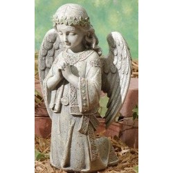 Irish Celtic Angel Kneeling To  Pray Garden Figure