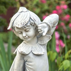 30"Oliver" Hand-Painted Magnesium Fairy Statue with Planter