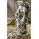 Guardian Angel With Children Solar Light Up Garden Statue Angel Figurine