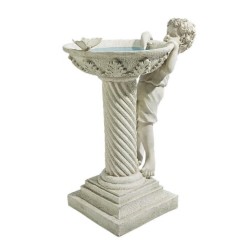 Summer Time Sculptural Birdbath Garden Statue