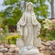 36" Hand-Painted Virgin Mary Statue – Antique Finish