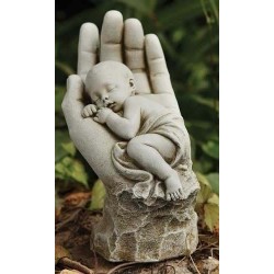 In The Palm of Gods Hand Memorial Miscarriage Baby Statue