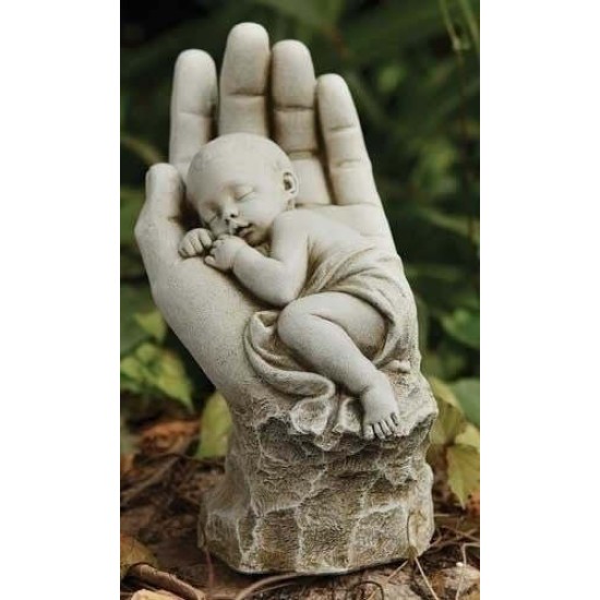 In The Palm of Gods Hand Memorial Miscarriage Baby Statue