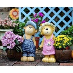 Garden Animal Sculpture Bear Statues, Garden Decor Ideas, Outdoor Garden Decoration, Animal Statues, Garden Ornament, Villa Courtyard Decor