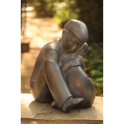 Boy and Dog Statue