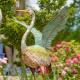 55" Green-Grey Iron Heron Statues