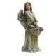 Joyful Garden Angel Holding Flowers Statue Over 2 Feet Tall
