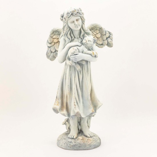 39" Hand-Painted Magnesium Angel Statue – Nicole
