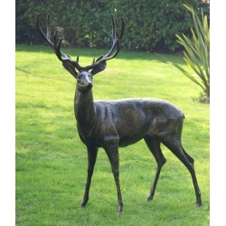Wild Stag 148cm Bronze Metal Garden Statue