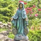 36" Hand-Painted Virgin Mary Statue – Antique Grey/Bronze