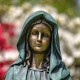 36" Hand-Painted Virgin Mary Statue – Antique Grey/Bronze