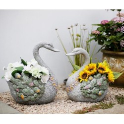 Extra Large Swan Flower Pot, Animal Statue for Garden Ornament, Swan Statues, Villa Courtyard Decor, Outdoor Decoration Ideas, Garden Ideas