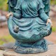 24"Cassiel" Angel Statue with Birdbath/Feeder