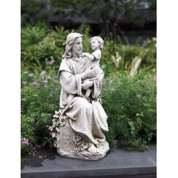 Jesus Holding Little Child Garden Statue