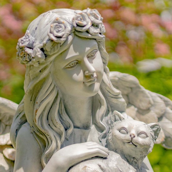 39" Hand-Painted Magnesium Angel Statue – Nicole