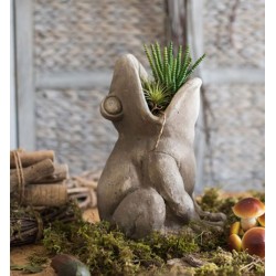 Frog Flowerpot for Garden Decoration, Beautiful Cute Frog Statues, Garden Animal Statues, Unique Modern Garden Sculptures, Creative Villa Outdoor Gardening Ideas