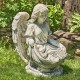 24” Cassiel Angel Statue with Birdbath/Feeder