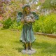 39" Hand-Painted Magnesium Angel Statue – Nicole with Cat
