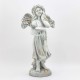 39" Hand-Painted Magnesium Angel Statue – Jazmin with Birdbath