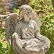 24” Cassiel Angel Statue with Birdbath/Feeder