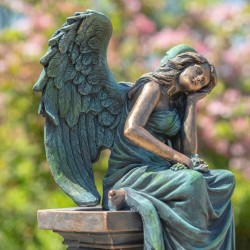 30.7"Nicole Alyse" Hand-Painted Magnesium Angel Statue
