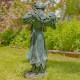 39" Hand-Painted Magnesium Angel Statue – Nicole with Cat
