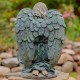 24"Cassiel" Angel Statue with Birdbath/Feeder