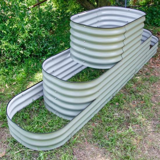 32'' Tall Terraced Large Size Metal Raised Garden Beds