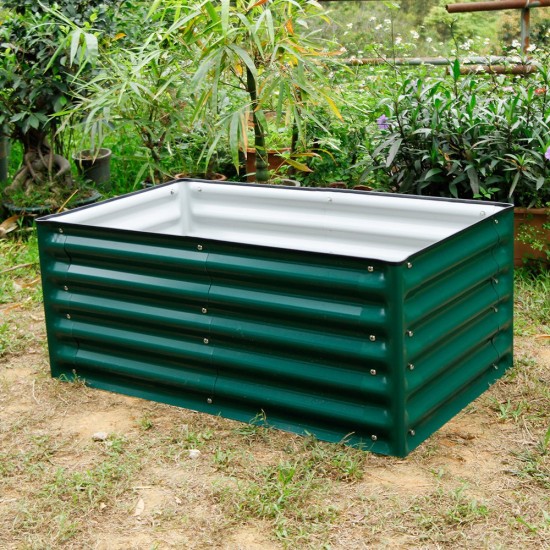 17"Tall 3.5x2 Rectangle Metal Raised Garden Beds